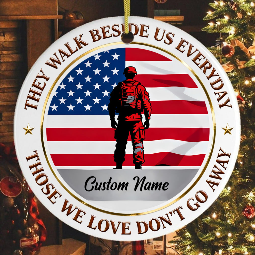 Memorial Veteran Patriotic Personalized Ornament