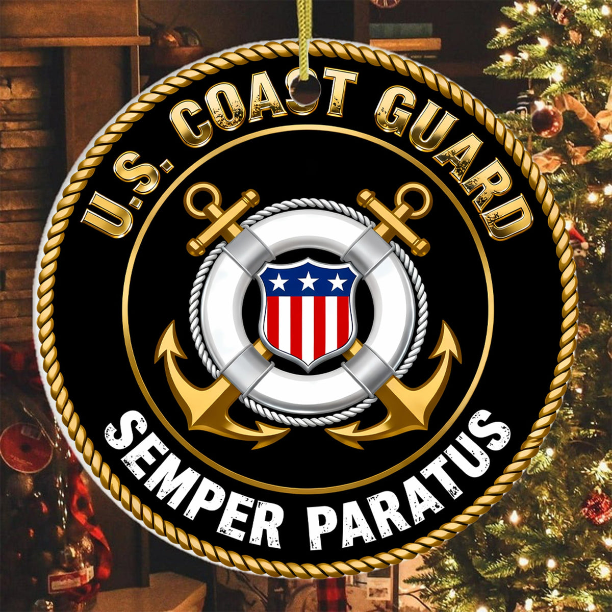 US Coast Guard Semper Paratus Freedom Ornament