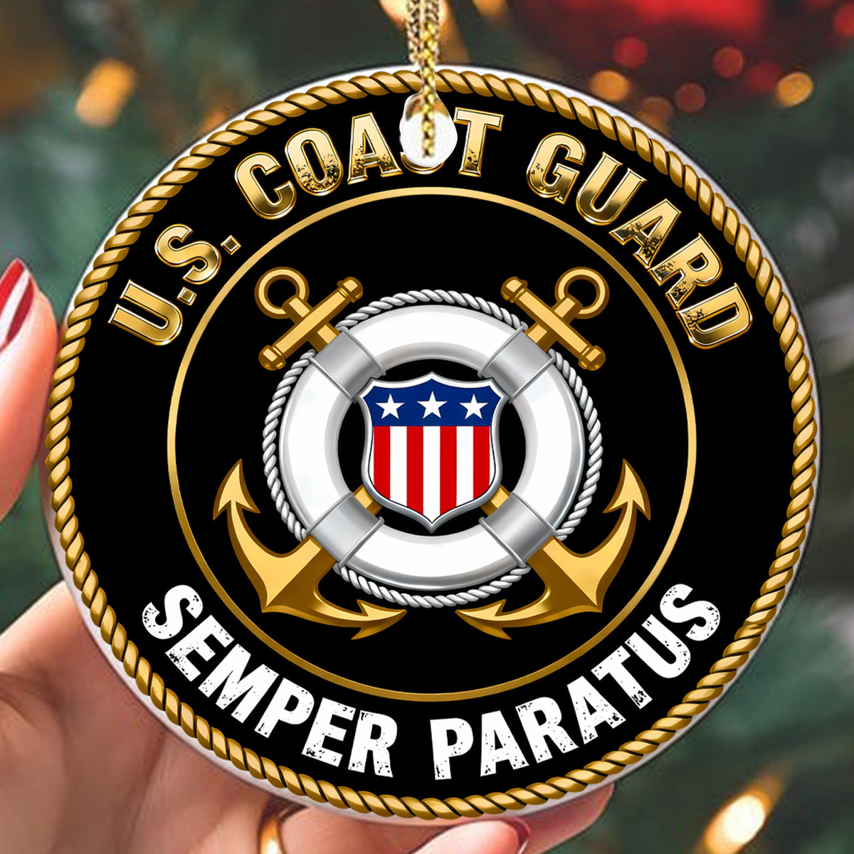 US Coast Guard Semper Paratus Freedom Ornament
