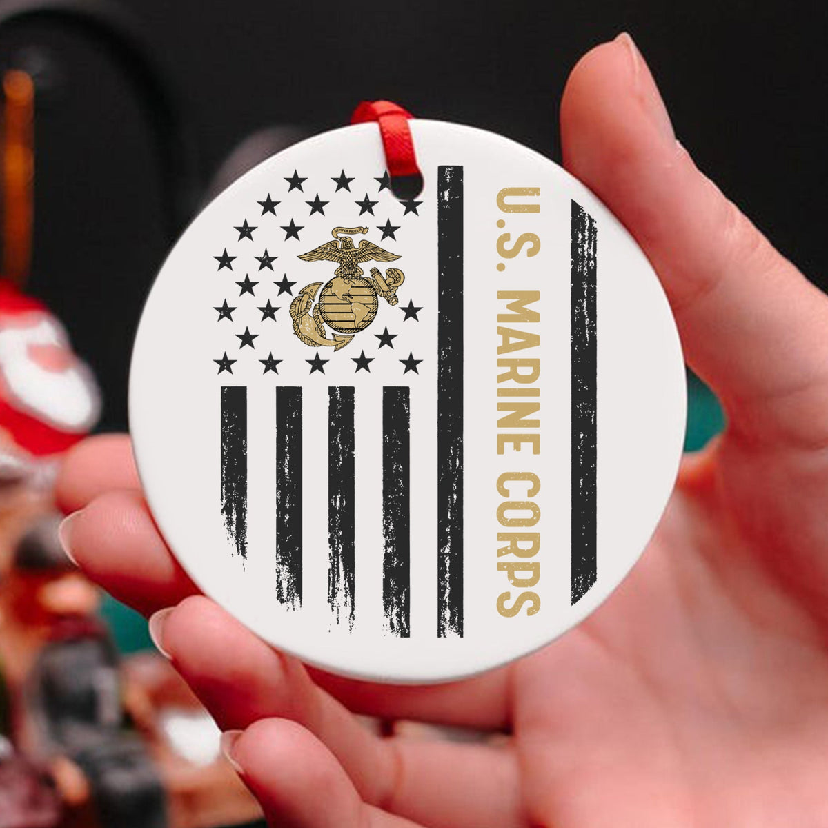 Veteran Pride Grateful Nation Ornament