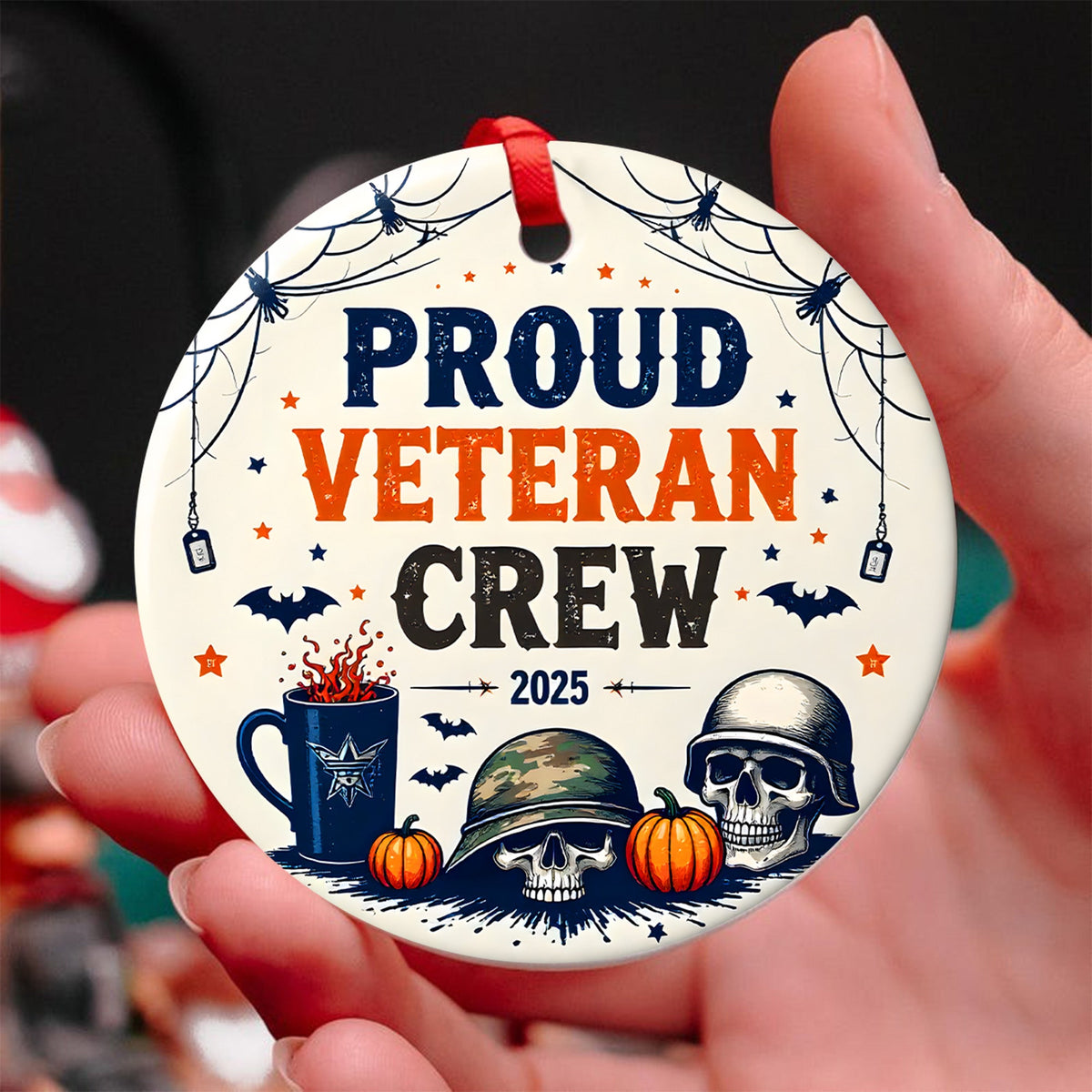 Proud US Military Veteran Brotherhood Ornament