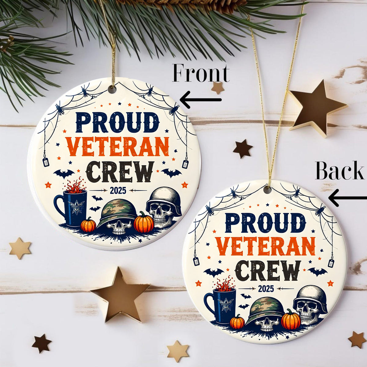 Proud US Military Veteran Brotherhood Ornament