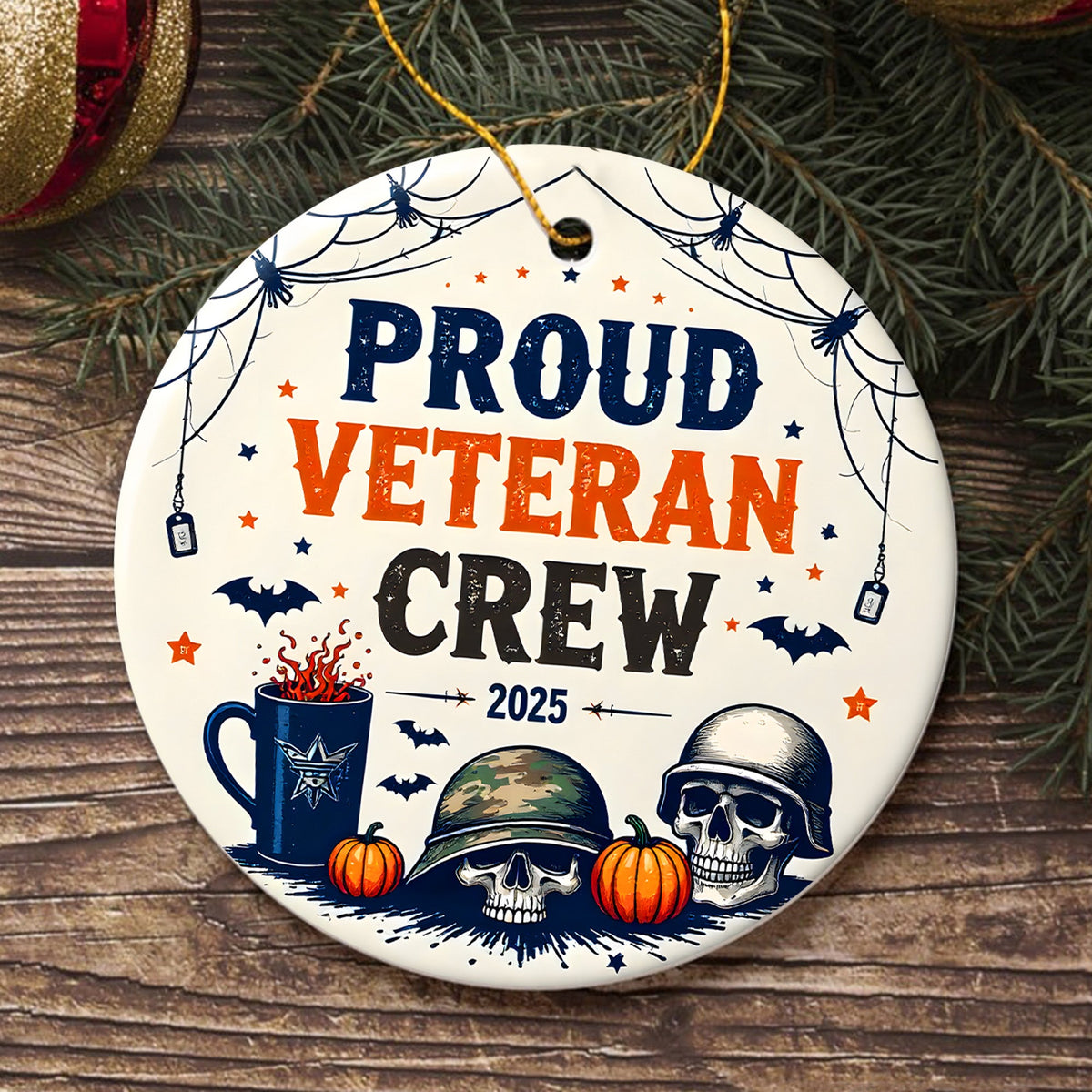 Proud US Military Veteran Brotherhood Ornament