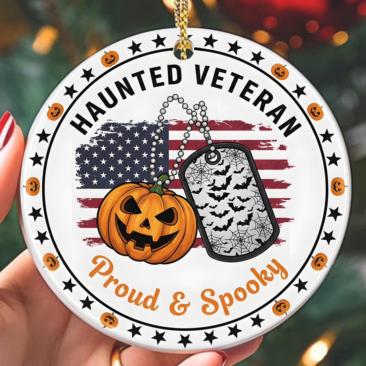 Veteran Pride Haunted Spirit Ornament