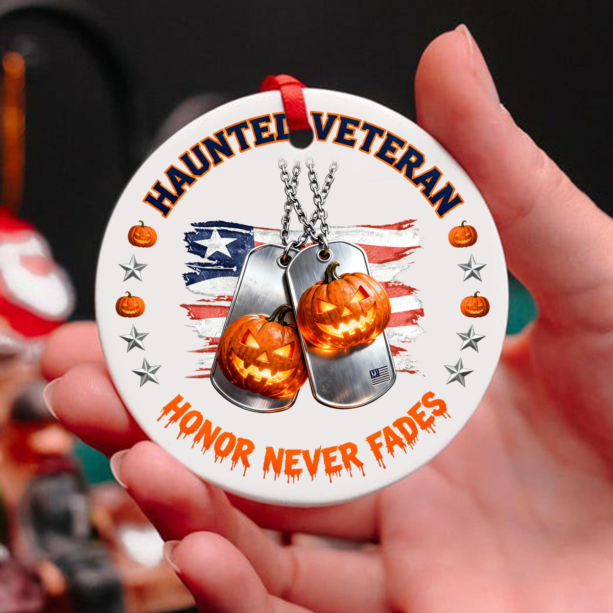 Veteran Honor Never Fades Ornament