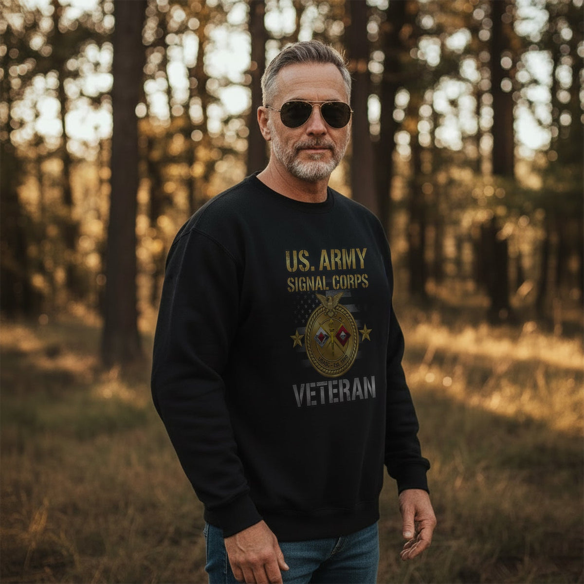US Army Signal Corps Veteran Proud US Sweatshirt product image 3