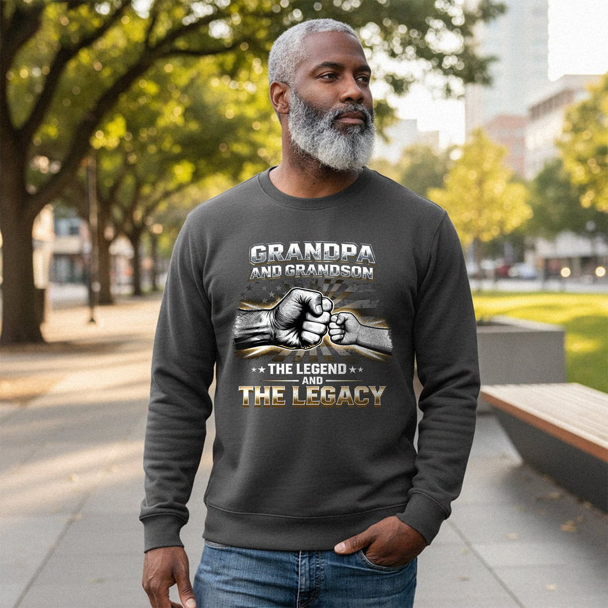 Grandpa and Grandson The Legend Legacy Sweatshirt product image 4