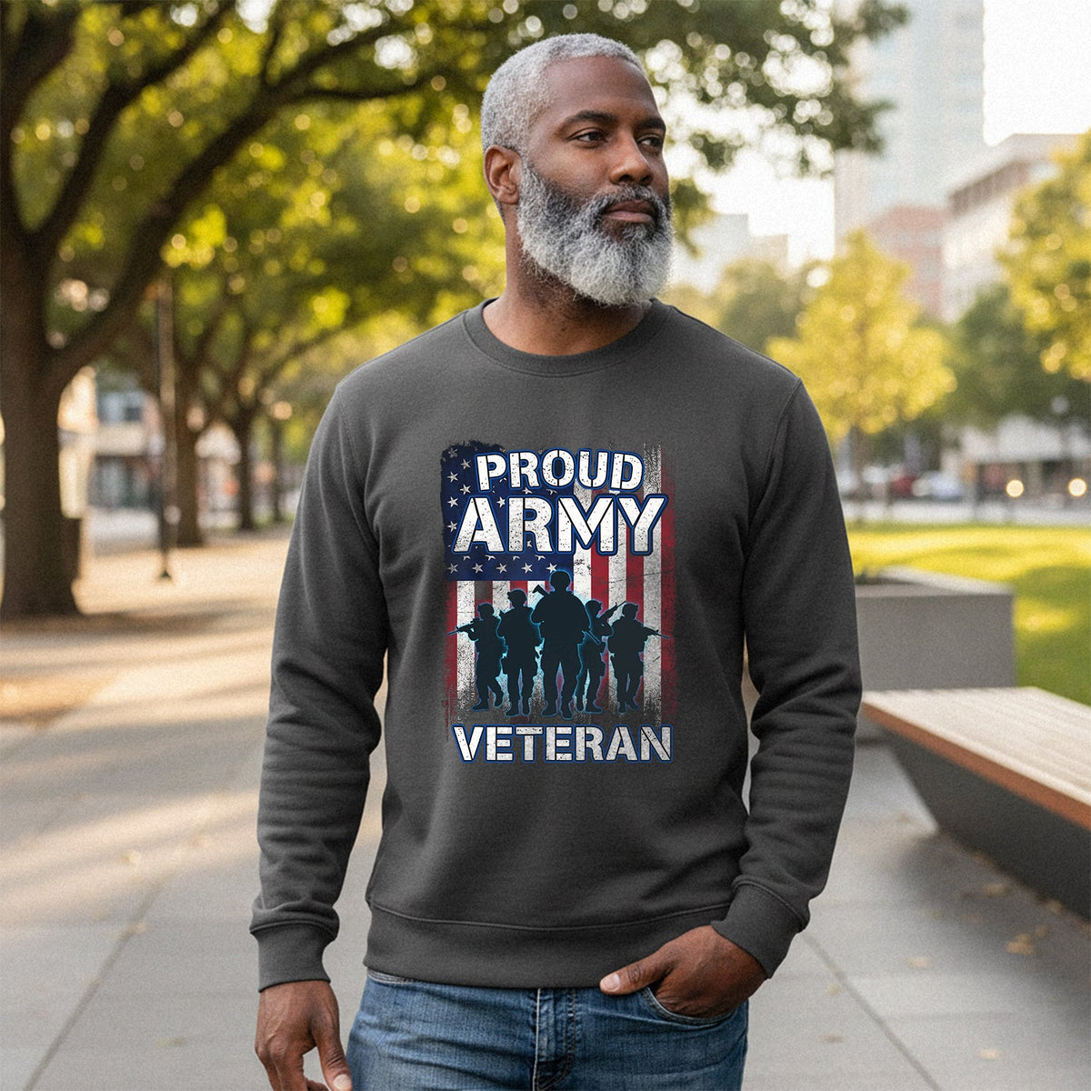 Proud Army Veteran US Military Honor Sweatshirt product image 4