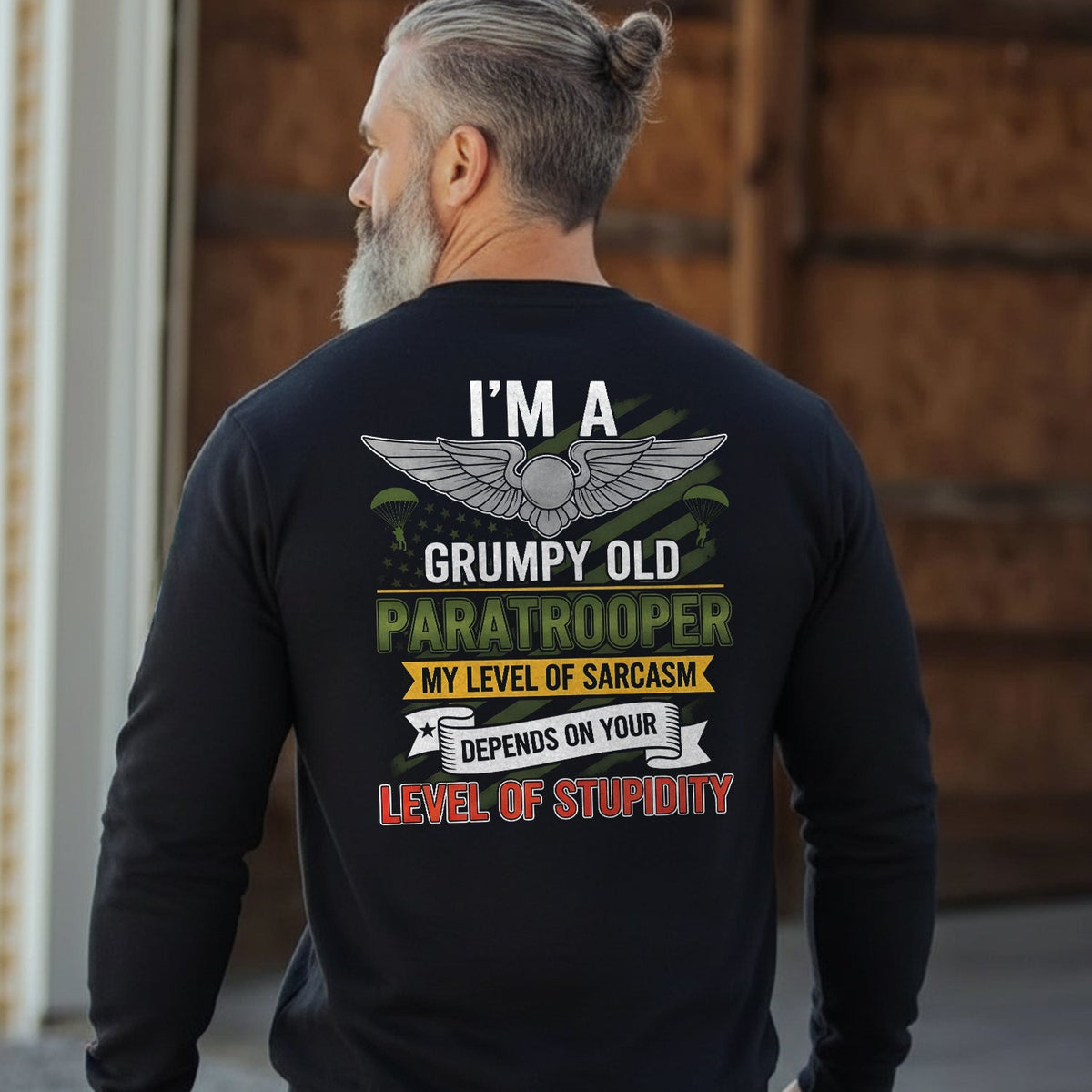 I'm a Grumpy Old Paratrooper My Sarcasm Sweatshirt product image 2