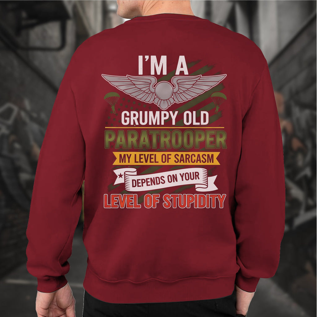I'm a Grumpy Old Paratrooper My Sarcasm Sweatshirt product image 8