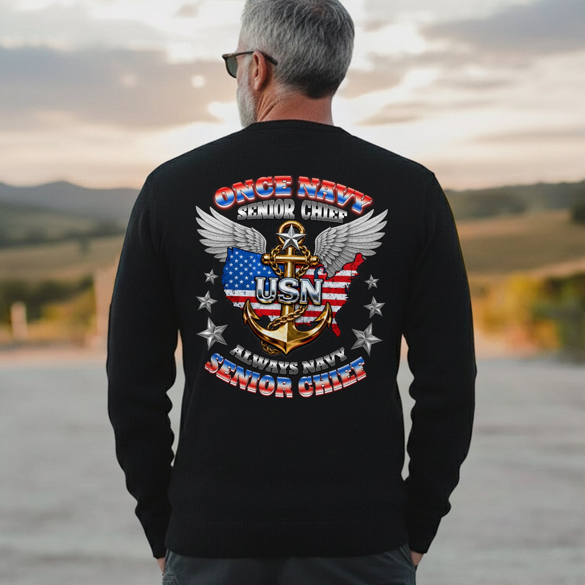 Once Navy Senior Chief Always Sweatshirt product image 3