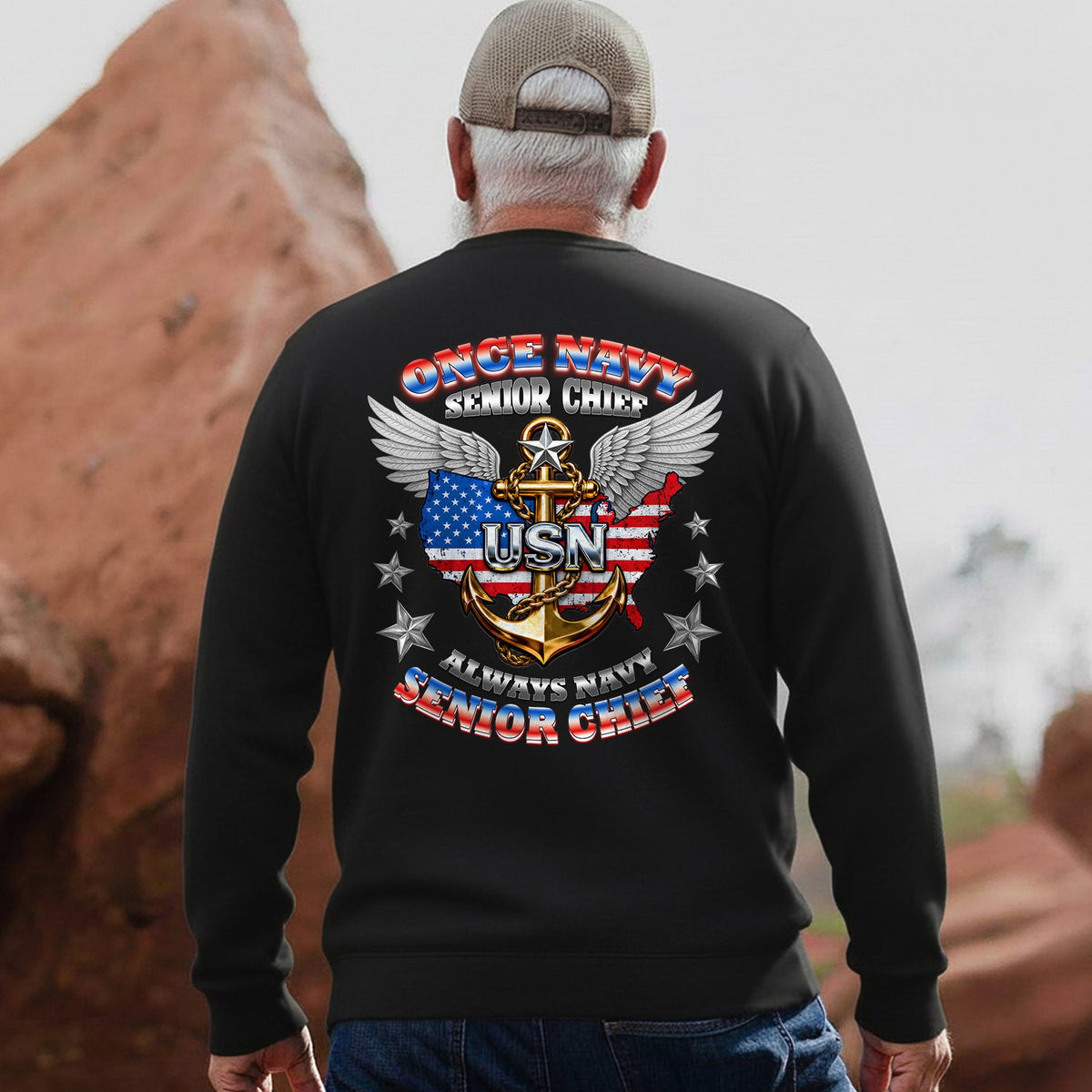 Once Navy Senior Chief Always Sweatshirt product image 4