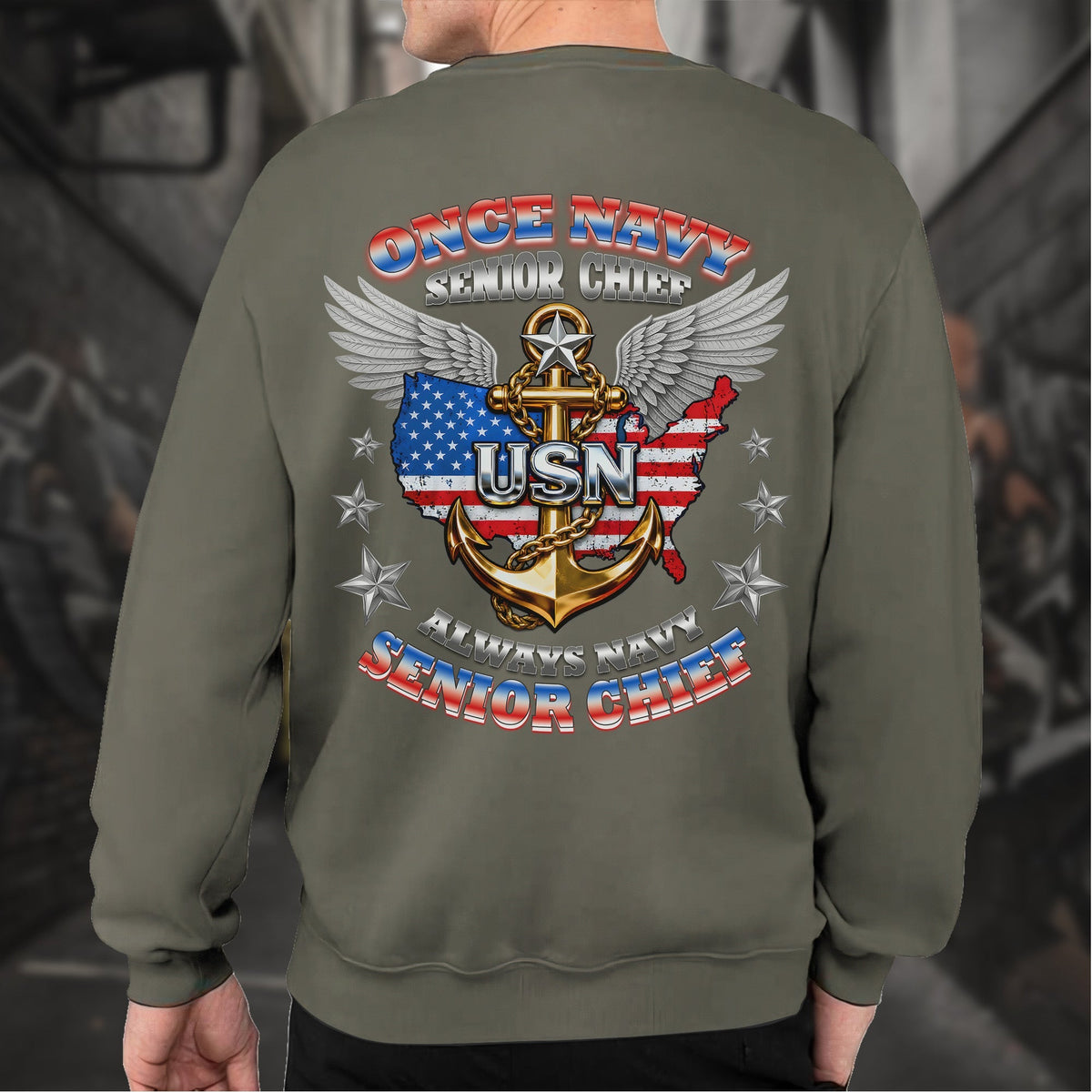 Once Navy Senior Chief Always Sweatshirt product image 15