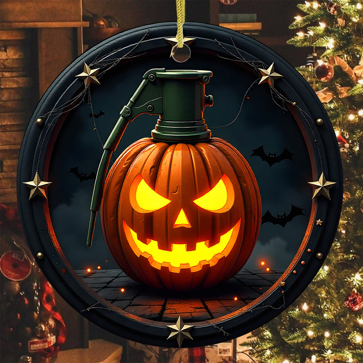 US Military Veteran Halloween Tribute Ornament