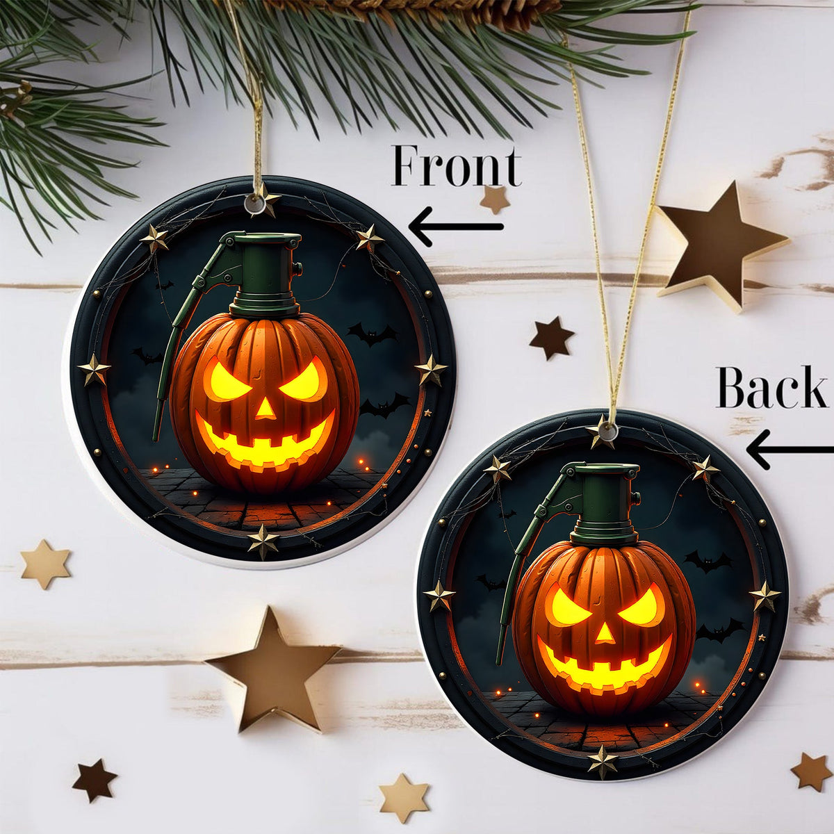 US Military Veteran Halloween Tribute Ornament
