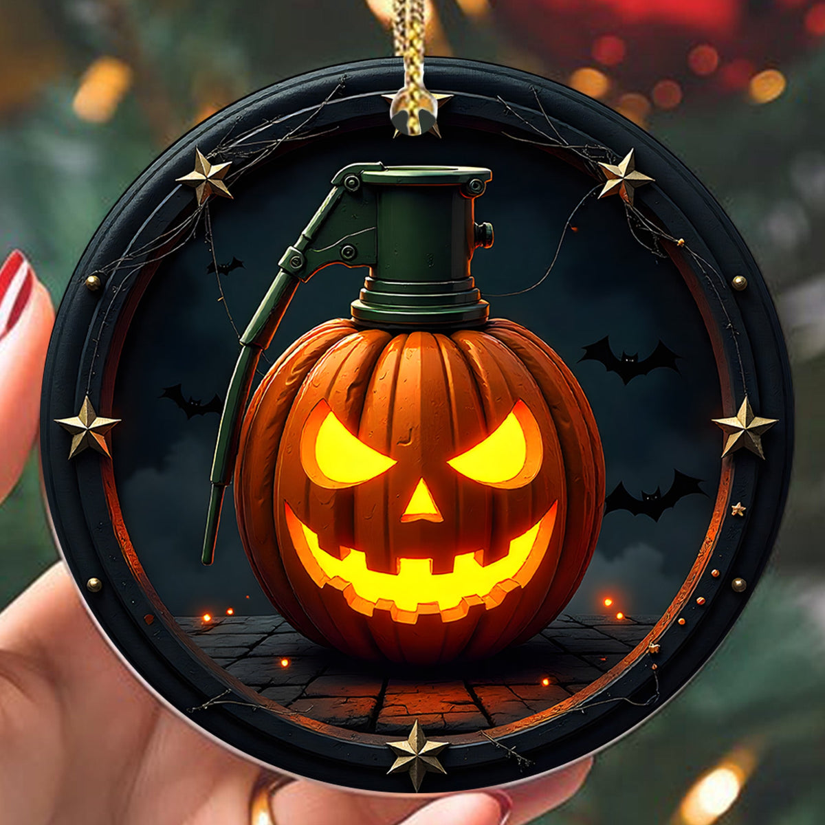US Military Veteran Halloween Tribute Ornament