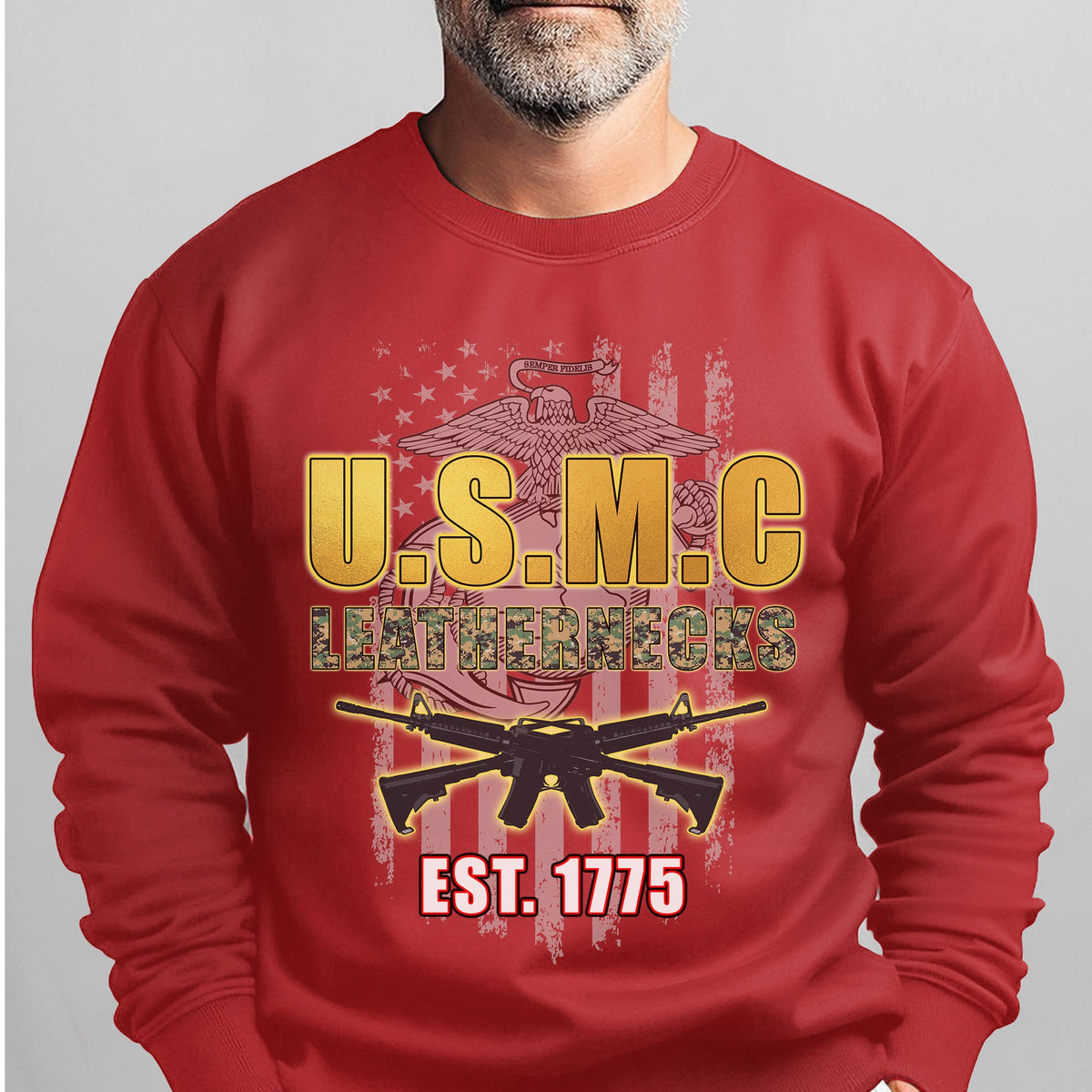 USMC Leathernecks Est 1775 Proud US Sweatshirt product image 12