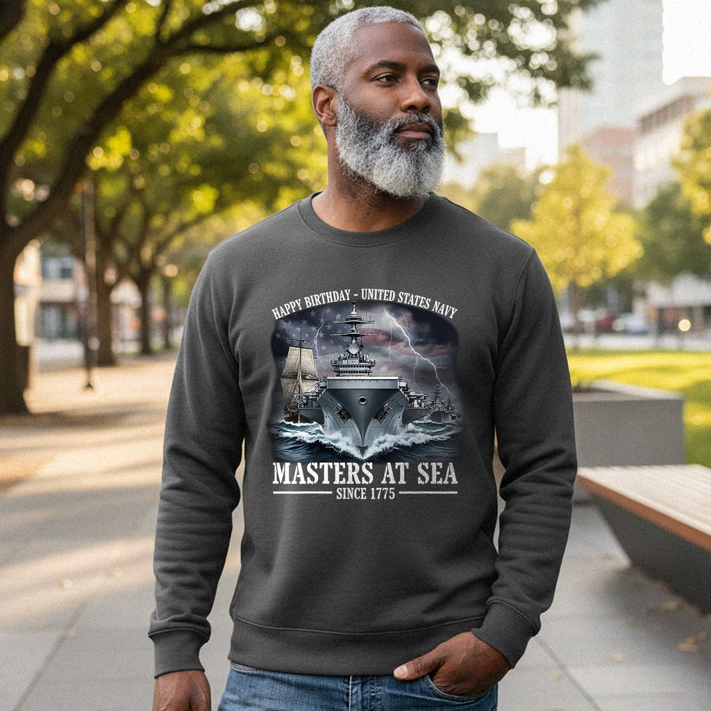 Happy Birthday United States Navy Since Sweatshirt product image 4