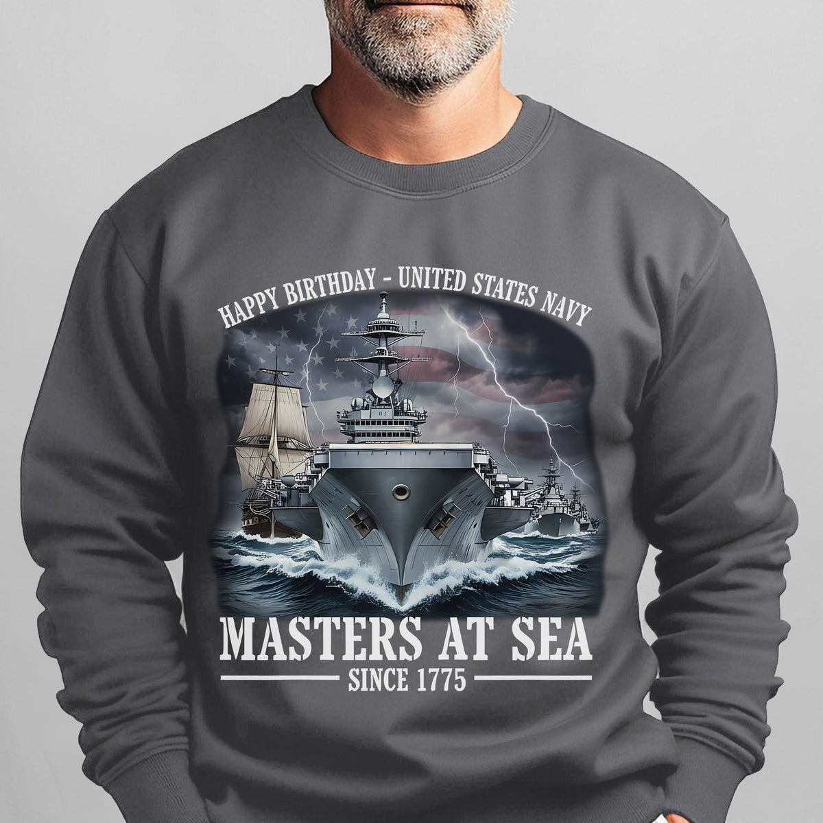 Happy Birthday United States Navy Since Sweatshirt product image 9