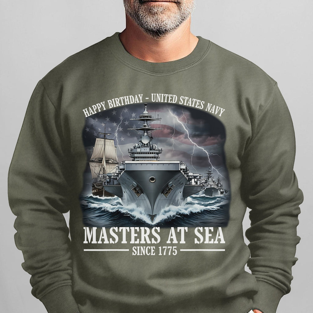 Happy Birthday United States Navy Since Sweatshirt product image 10