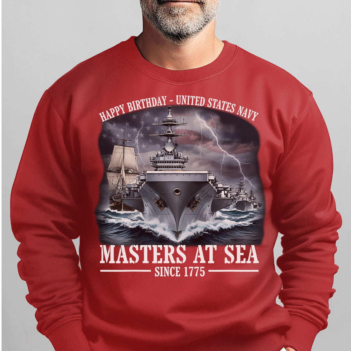 Happy Birthday United States Navy Since Sweatshirt product image 12