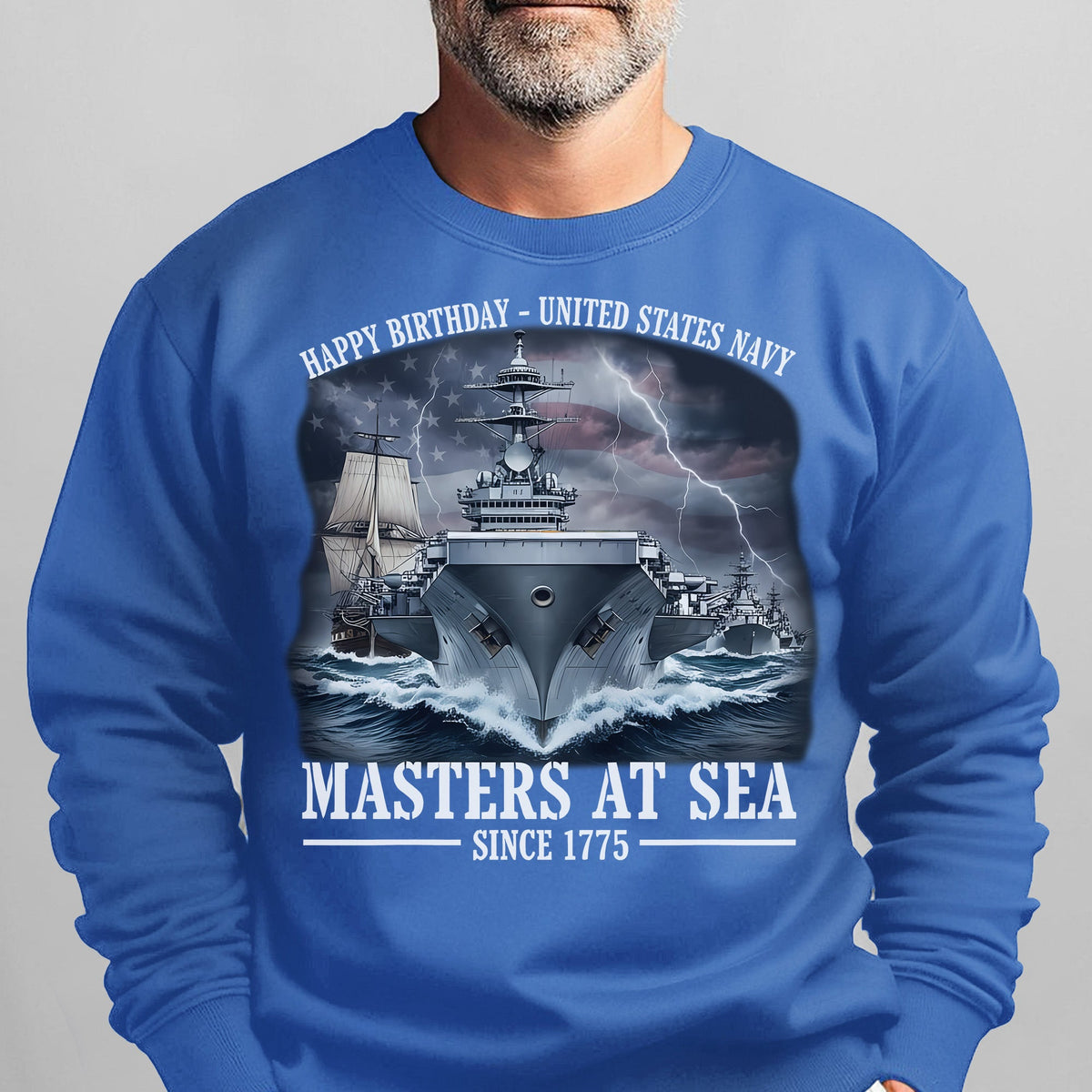 Happy Birthday United States Navy Since Sweatshirt product image 13