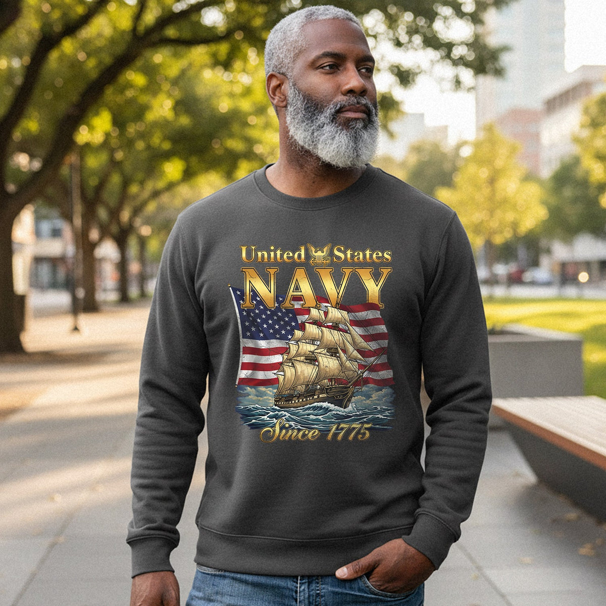 United States Navy Since 1775 Proud US Sweatshirt product image 4