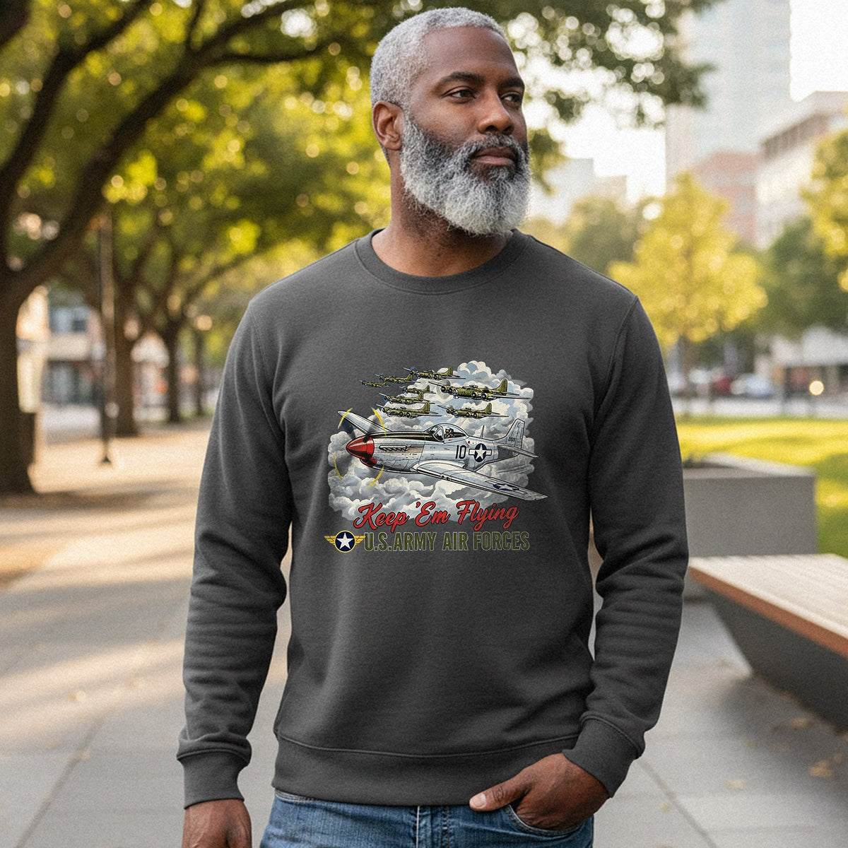 US Army Air Forces Keep ’Em Flying Sweatshirt product image 4