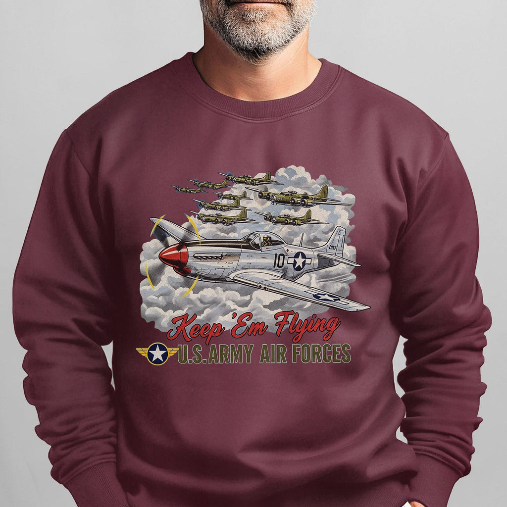 US Army Air Forces Keep ’Em Flying Sweatshirt product image 14