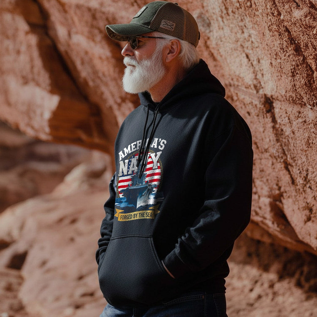 America's Navy Force by the Sea Proud US Hoodie product image 3