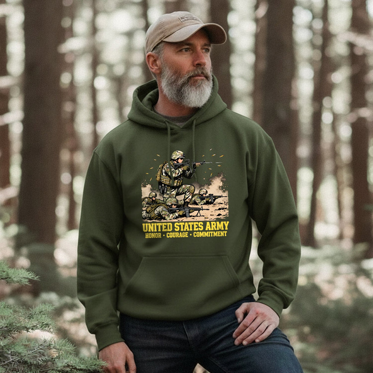 United States Army Honor Courage Commitment Hoodie product image 4