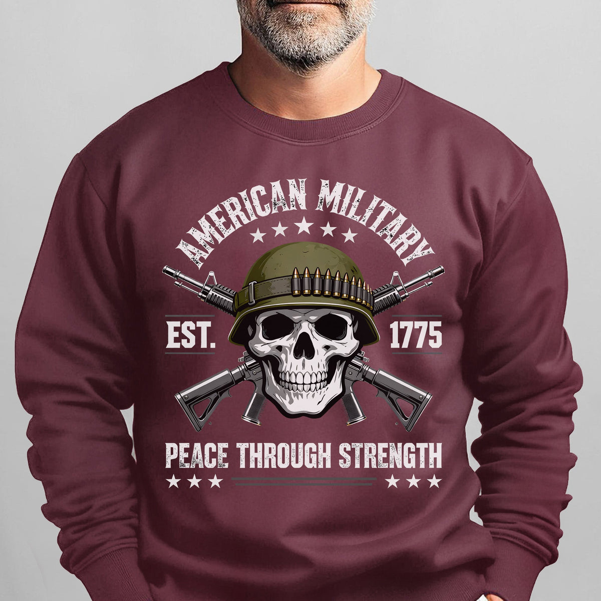 American Military Est 1775 Peace Sweatshirt product image 14