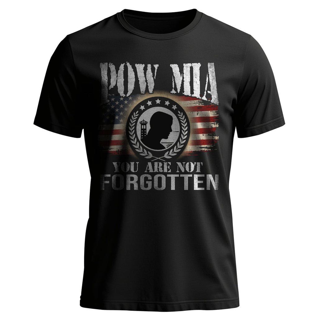 POW MIA You Are Not Forgotten US Military T-Shirt product image 1
