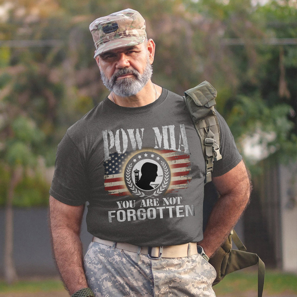 POW MIA You Are Not Forgotten US Military T-Shirt product image 15