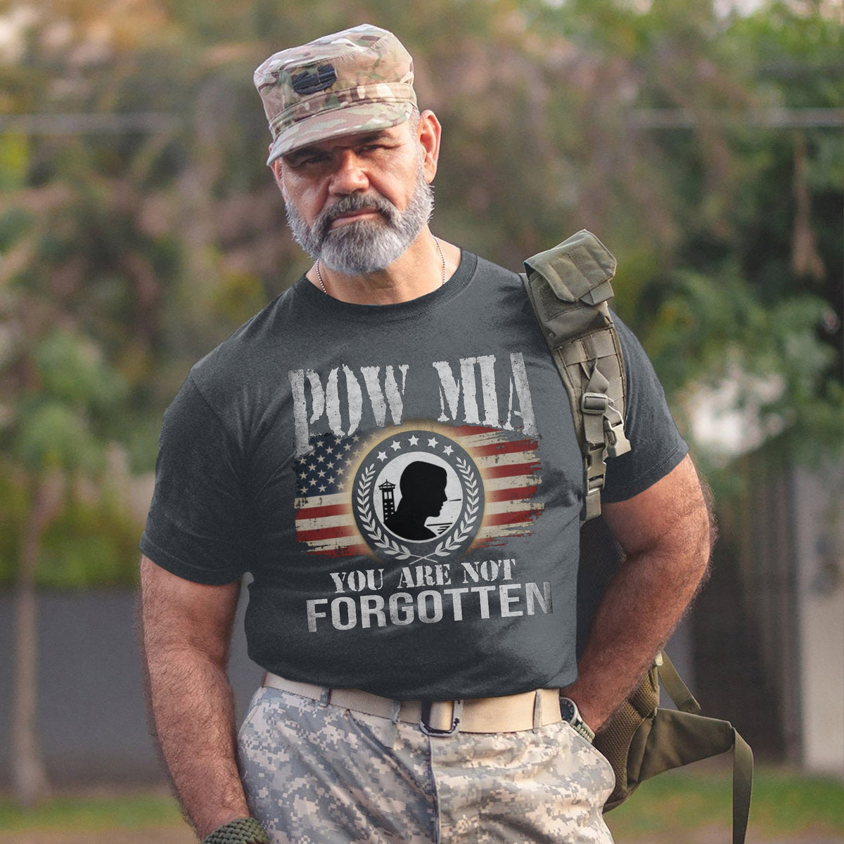 POW MIA You Are Not Forgotten US Military T-Shirt product image 13