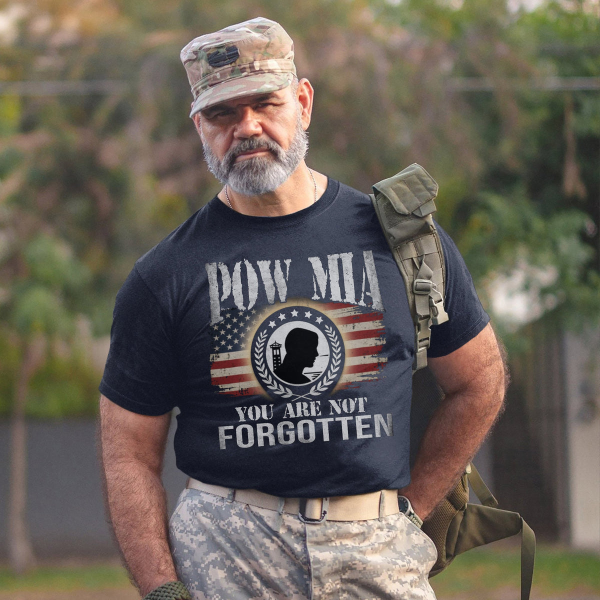 POW MIA You Are Not Forgotten US Military T-Shirt product image 14