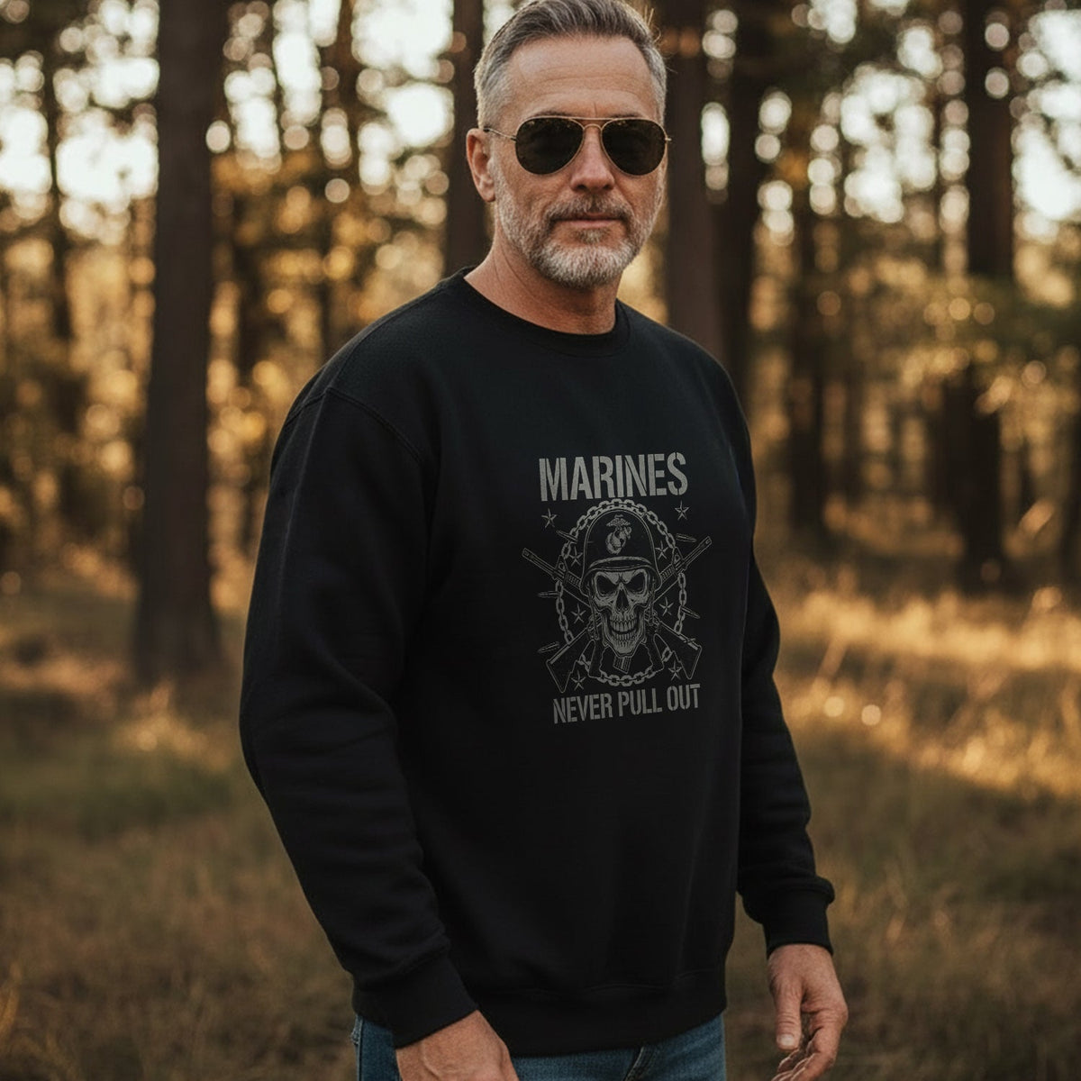 Marines Never Pull Out Proud US Sweatshirt product image 3