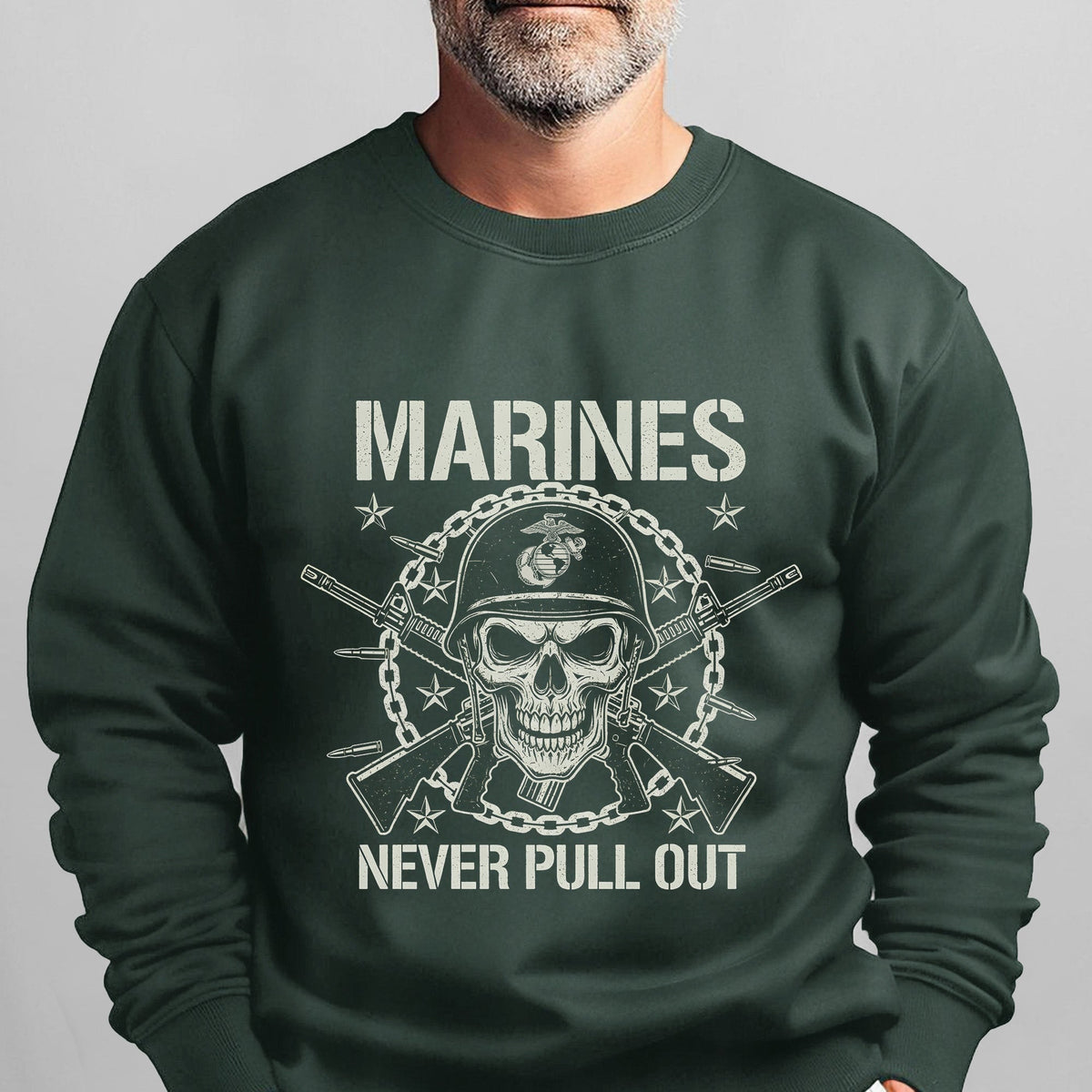 Marines Never Pull Out Proud US Sweatshirt product image 11