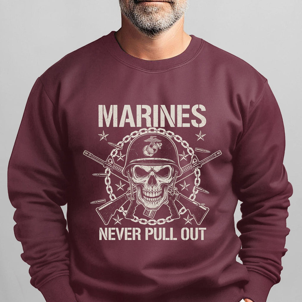 Marines Never Pull Out Proud US Sweatshirt product image 14