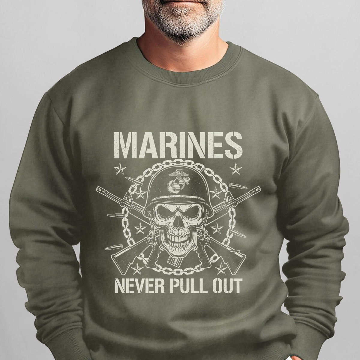 Marines Never Pull Out Proud US Sweatshirt product image 10