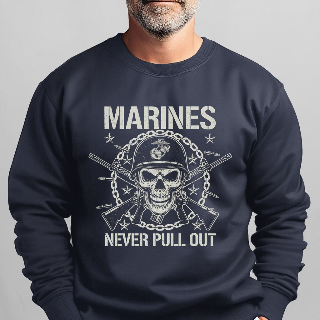 Marines Never Pull Out Proud US Sweatshirt product image 8