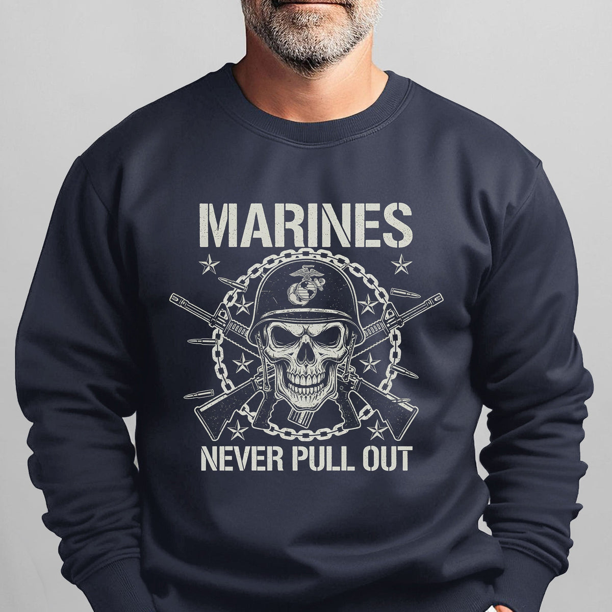 Marines Never Pull Out Proud US Sweatshirt product image 8