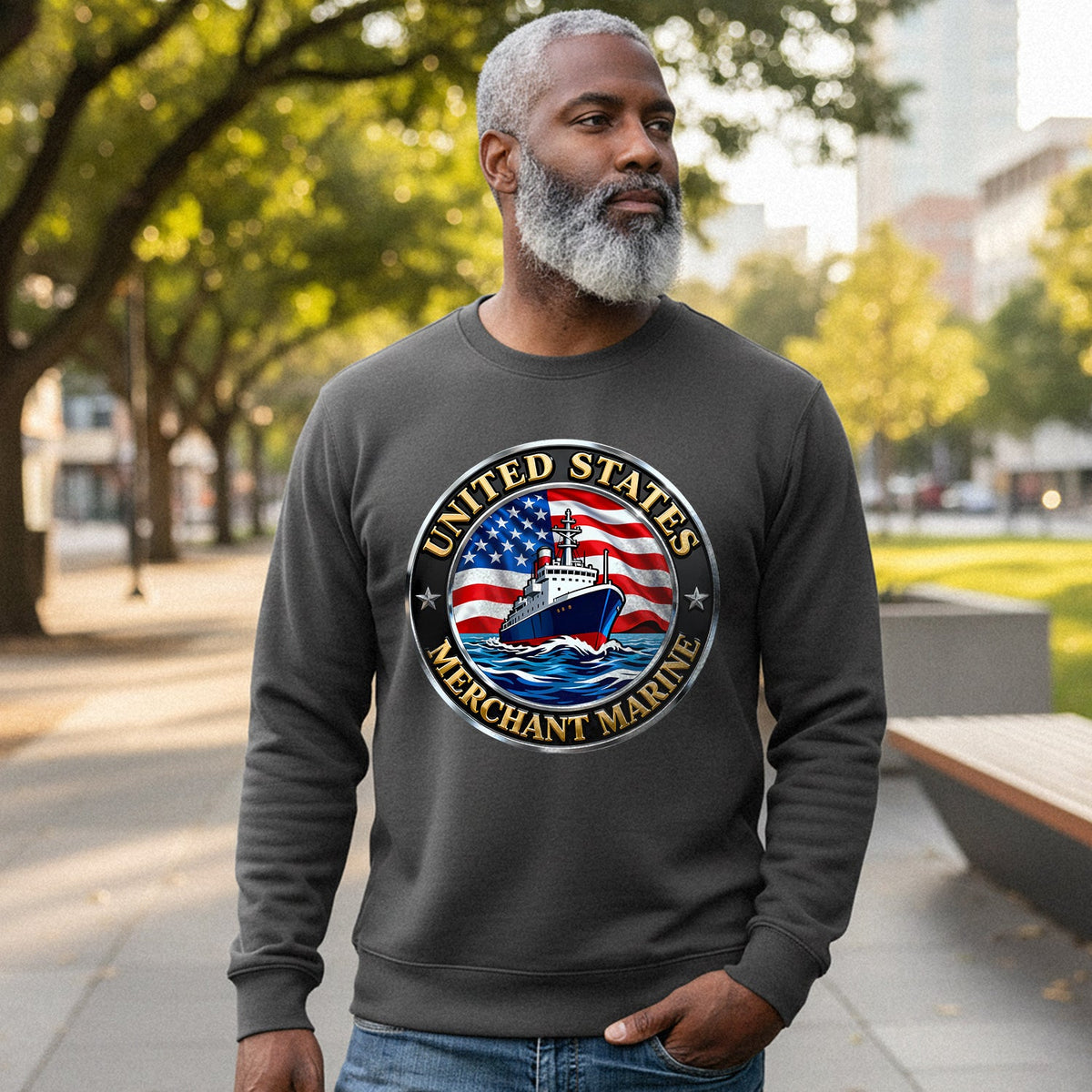 United States Merchant Marine Proud US Sweatshirt product image 4