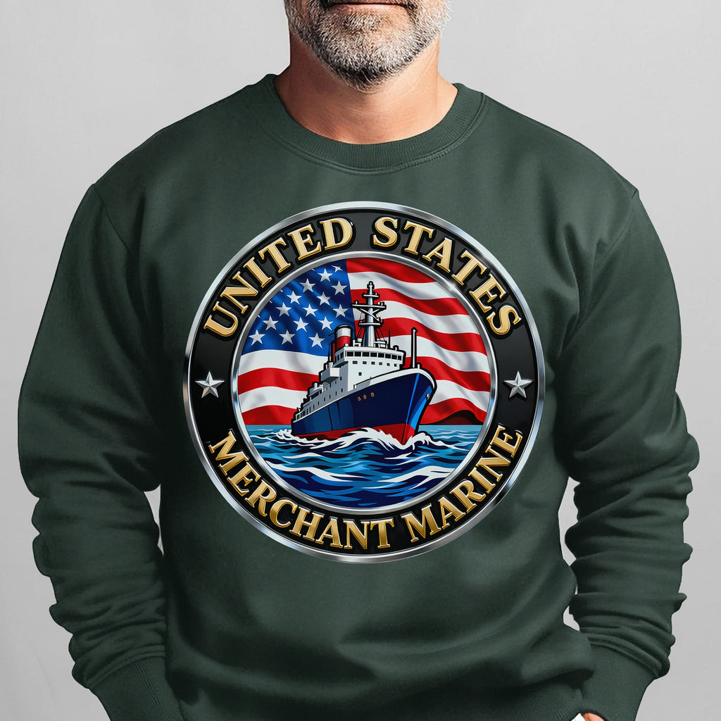 United States Merchant Marine Proud US Sweatshirt product image 11