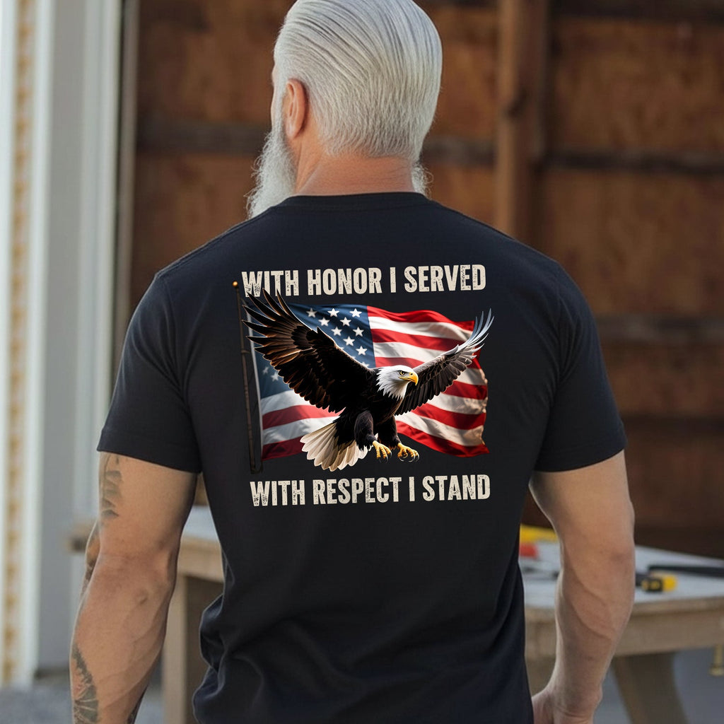 With Honor I Served Respect I Stand T-Shirt product image 2