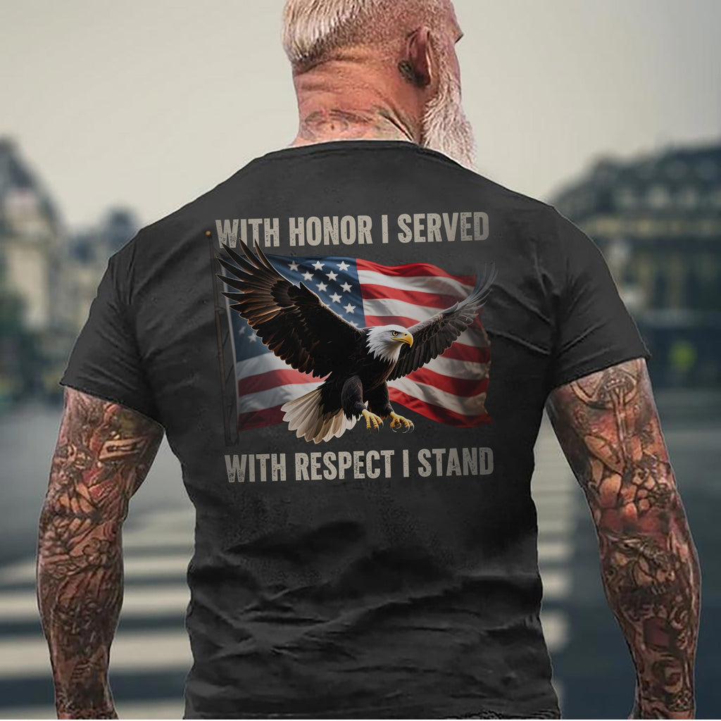 With Honor I Served Respect I Stand T-Shirt product image 12