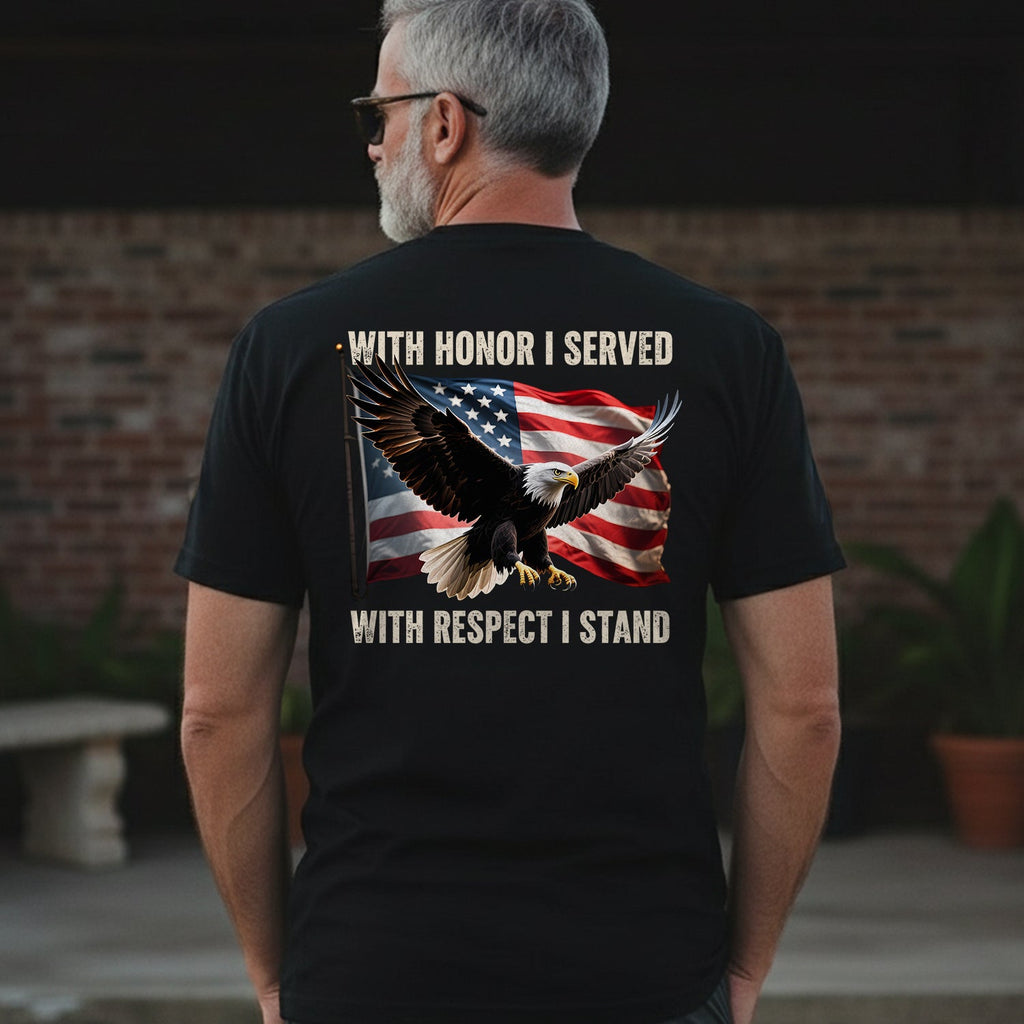 With Honor I Served Respect I Stand T-Shirt product image 3