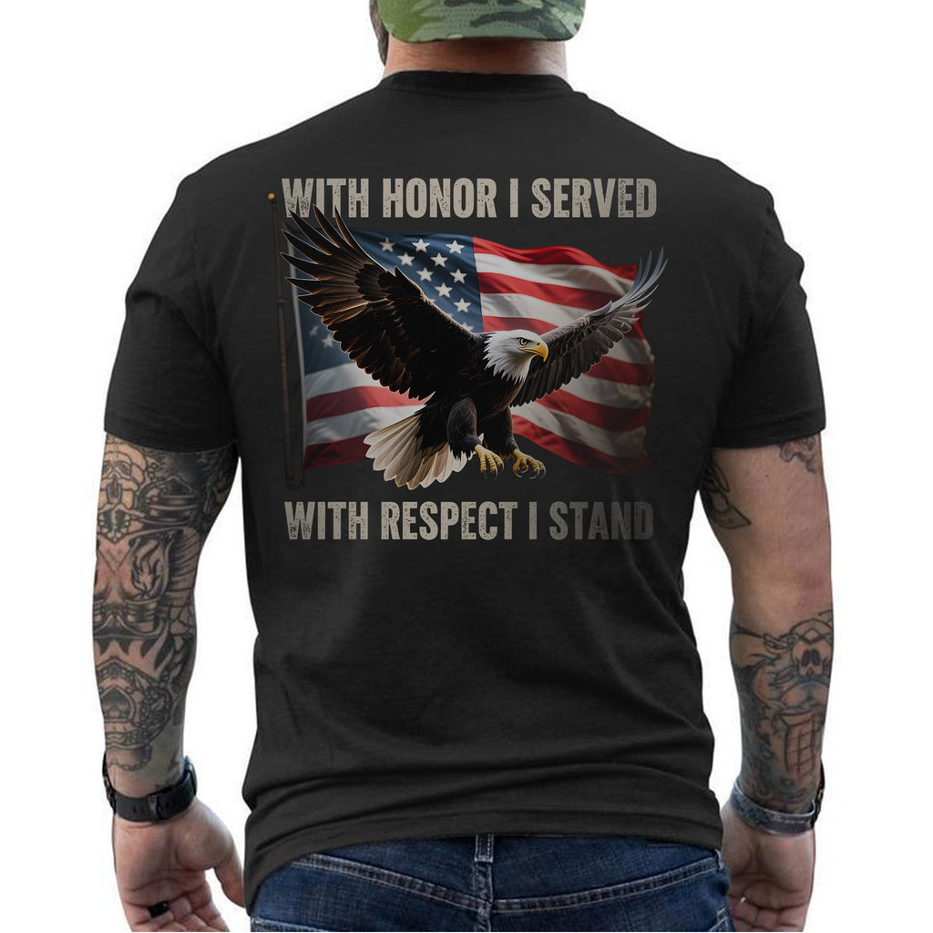 With Honor I Served Respect I Stand T-Shirt product image 16
