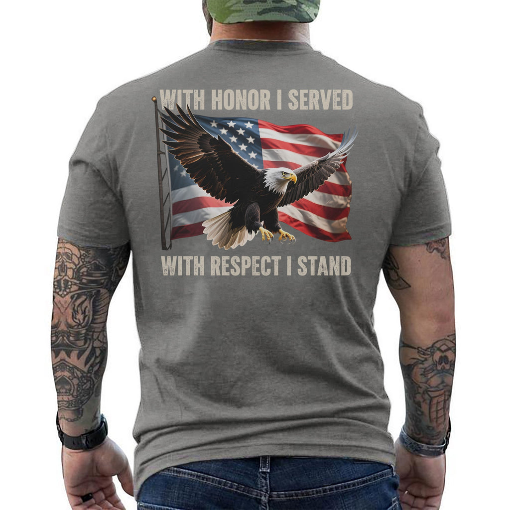 With Honor I Served Respect I Stand T-Shirt product image 15