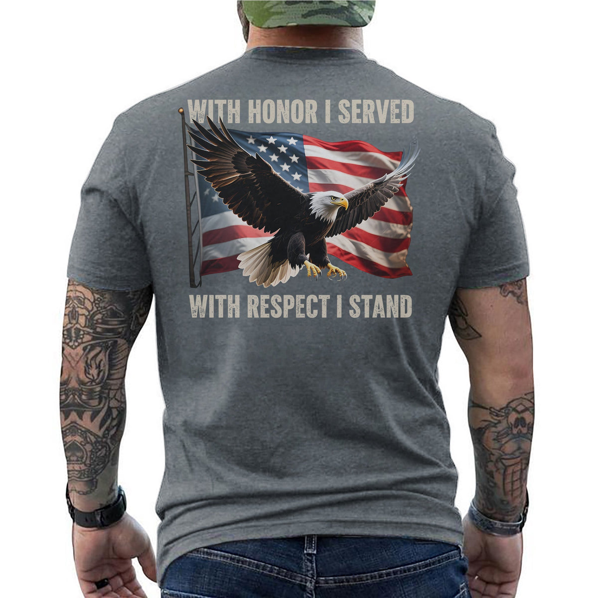 With Honor I Served Respect I Stand T-Shirt product image 13